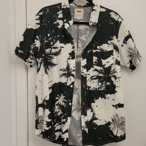 Levi's Men's Mozell Black & Ivory button down short sleeve
